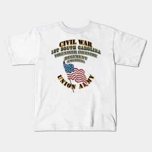 Civil War - 1st South Carolina Volunteer Infantry Regiment (Colored) - USA Kids T-Shirt